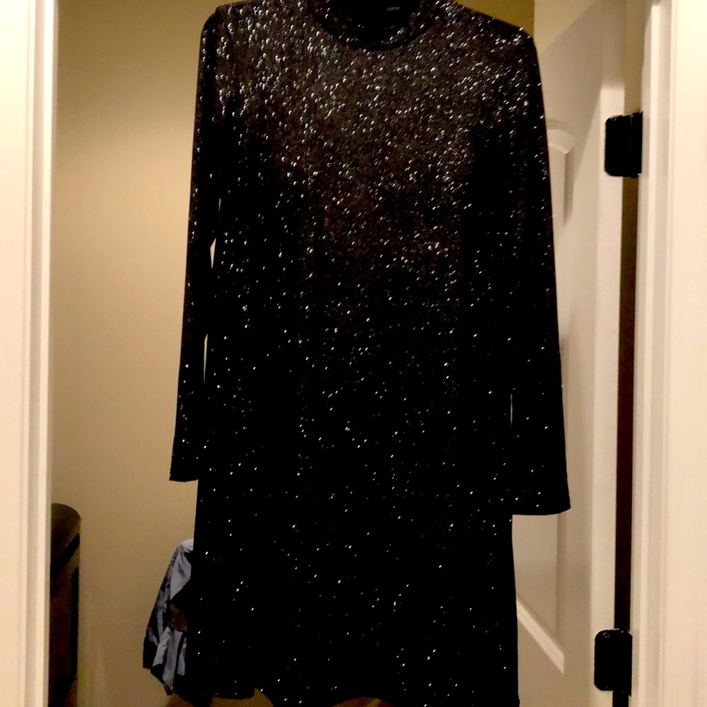 Sequence black shift dress.
